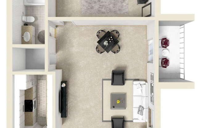 1 bed, 1 bath, 620 sqft, $950