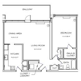 1 bed, 1 bath, 911 sqft, $1,849