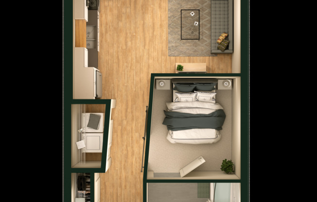 Studio, 1 bath, 545 sqft, $1,445, Unit 319