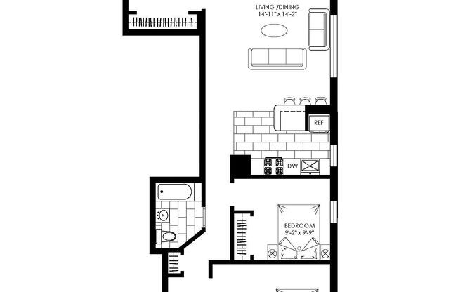 4 beds, 1 bath, 1,130 sqft, $4,050, Unit 63