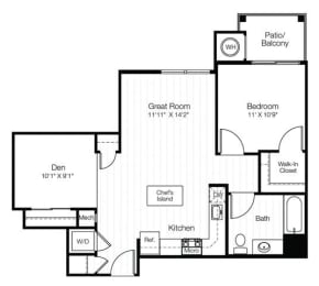 1 bed, 1 bath, 811 sqft, $3,826