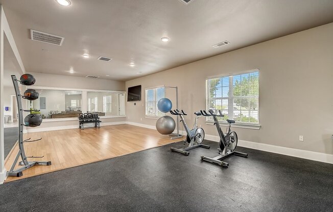 our apartments have a gym with a treadmill and elliptical
