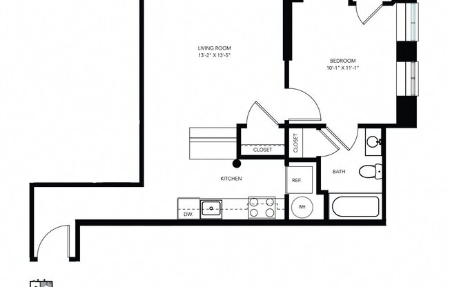 1 bed, 1 bath, 789 sqft, $1,207