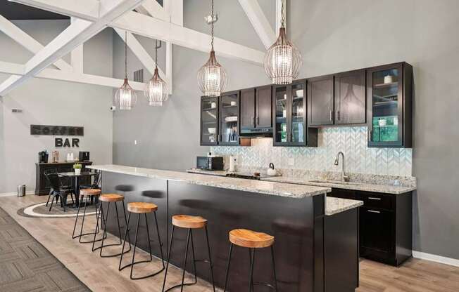 Coworking Lounge Area In Clubhouse at Eastwood Village Apartments in Clinton Township, MI