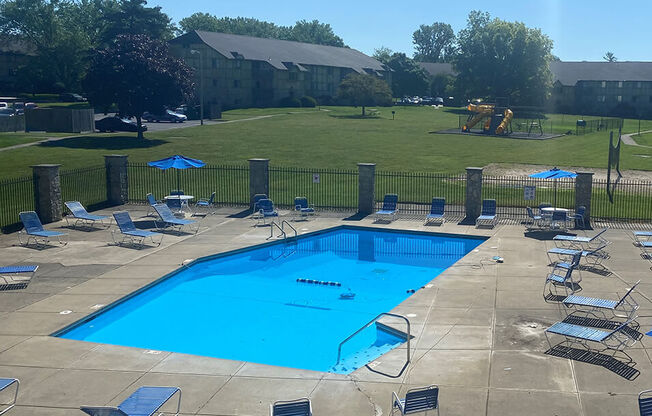 pool at apartment community