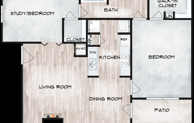 2 beds, 1 bath, 816 sqft, $1,125