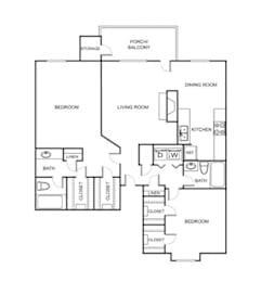 2 beds, 2 baths, 1,172 sqft, $1,170