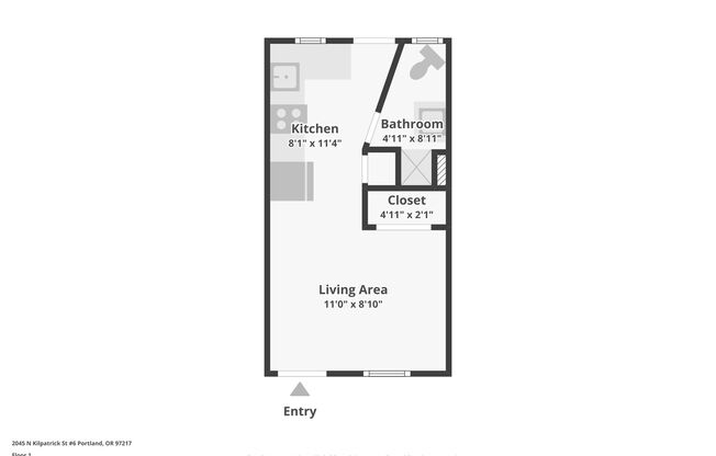 Studio, 1 bath, 200 sqft, $995, Unit 06