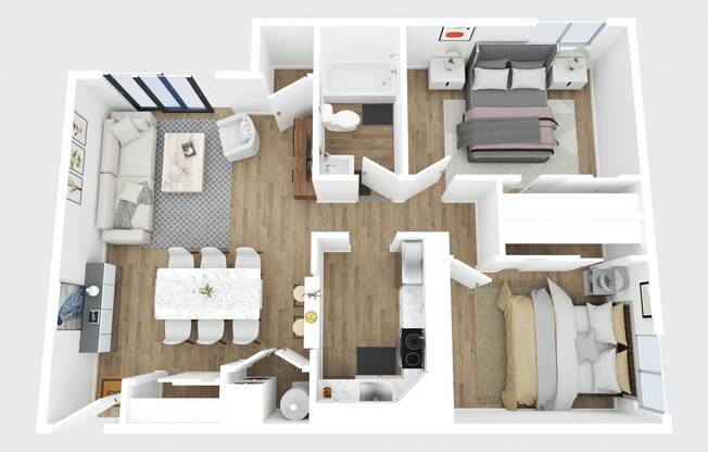 2 beds, 1 bath, 650 sqft, $1,470