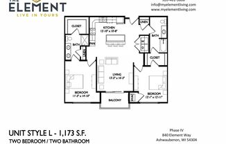 2 beds, 2 baths, 1,173 sqft, $2,070, Unit 840-207