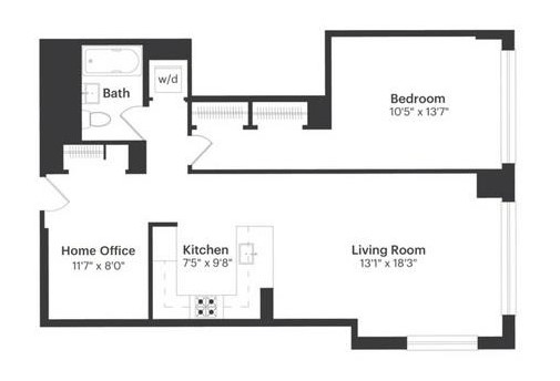 1 bed, 1 bath, 940 sqft, $6,250, Unit 12K