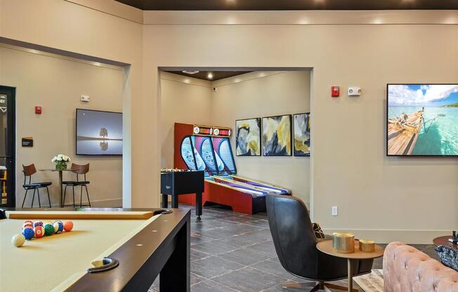 Billiards Table In Game Room at Berkshire Winter Park, Winter Park, FL, 32789