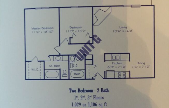 2 beds, 2 baths, 1,034 sqft, $1,259, Unit 1901-080