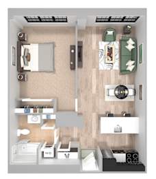 1 bed, 1 bath, 665 sqft, $1,895