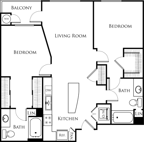 2 beds, 2 baths, 1,141 sqft, $3,083, Unit 517