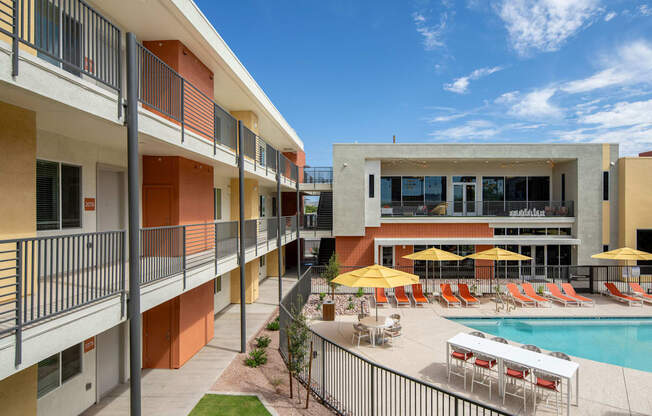 a view of the pool at residence inn by marriott palo alto menlo park