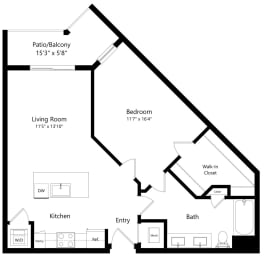 1 bed, 1 bath, 864 sqft, $2,126