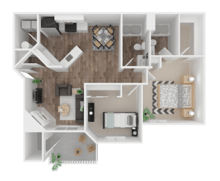 2 beds, 2 baths, 1,002 sqft, $2,015
