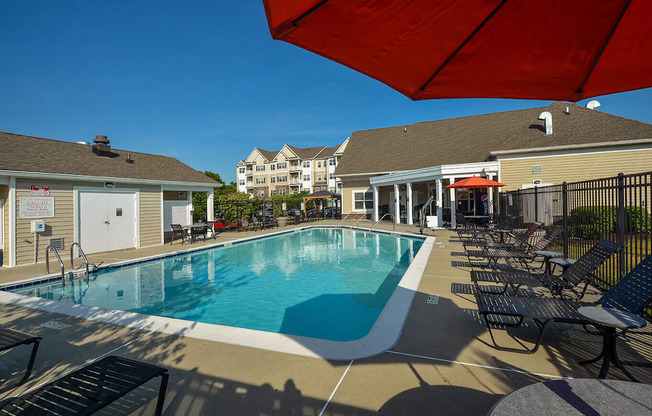 the swimming pool at our apartments