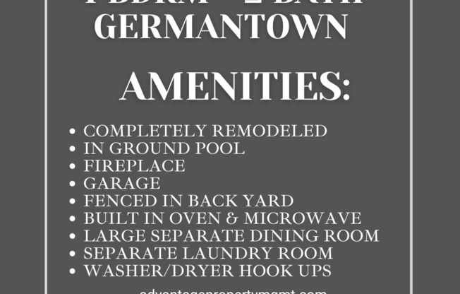 Schedule today to see this Gorgeous Germantown Single Family Home For Rent - Move In Ready