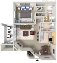 1 bed, 1 bath, 780 sqft, $1,075