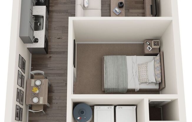 Studio, 1 bath, 458 sqft, $850, Unit 129