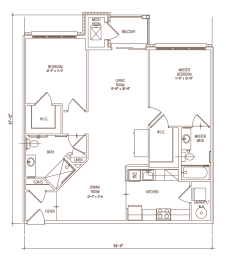 2 beds, 2 baths, 1,179 sqft, $2,830