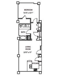 1 bed, 1 bath, 895 sqft, $1,460