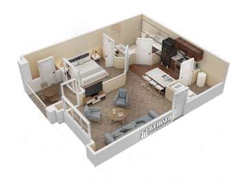 1 bed, 1 bath, 740 sqft, $1,350