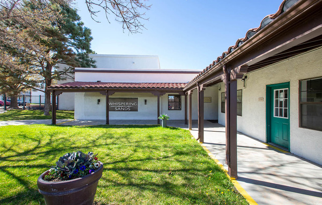 Grass Area at Whispering Sands Apartments in Albuquerque