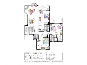 3 beds, 2 baths, 1,336 sqft, $2,820