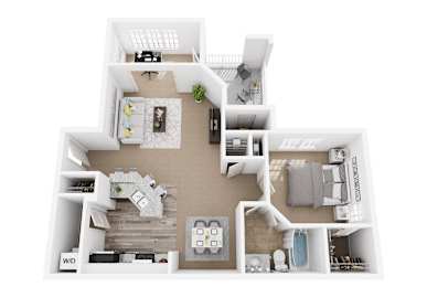 1 bed, 1 bath, 943 sqft, $1,372