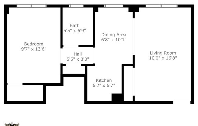 1 bed, 1 bath, 507 sqft, $900, Unit 404