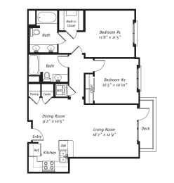 2 beds, 2 baths, 1,049 sqft, $3,168