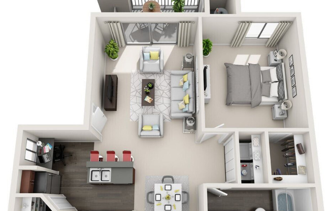 1 bed, 1 bath, 746 sqft, $1,190