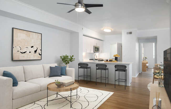 Living Room with Hard Surface Flooring