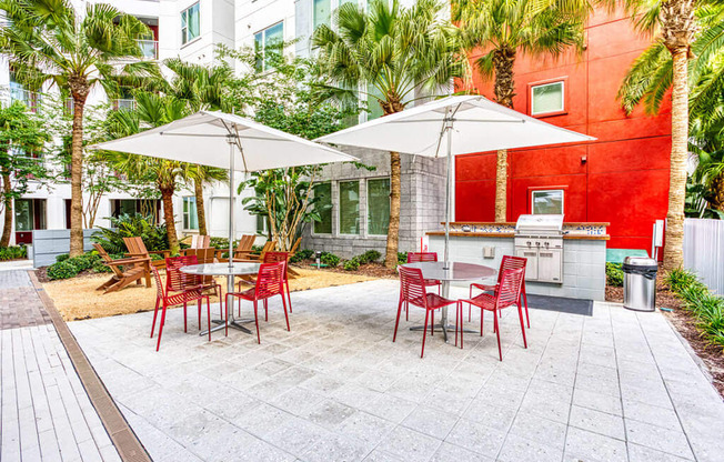 Outdoor Grill With Intimate Seating Area at The Parker at Maitland Station, Florida, 32751