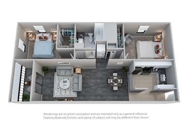 2 beds, 1 bath, 933 sqft, $2,141