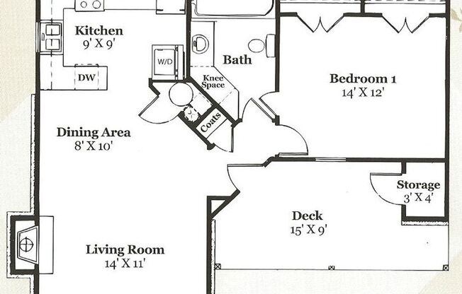 1 bed, 1 bath, 730 sqft, $1,025, Unit PB0424