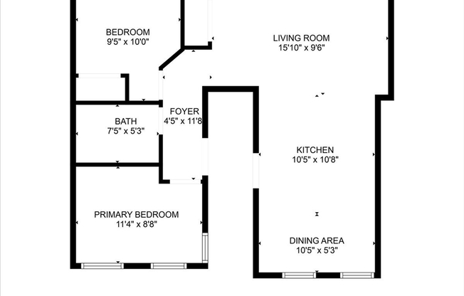 2 beds, 1 bath, 640 sqft, $3,200, Unit 1