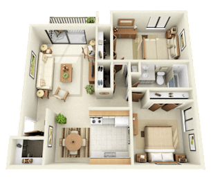 2 beds, 1 bath, 925 sqft, $1,270