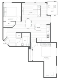 2 beds, 1 bath, 933 sqft, $3,545