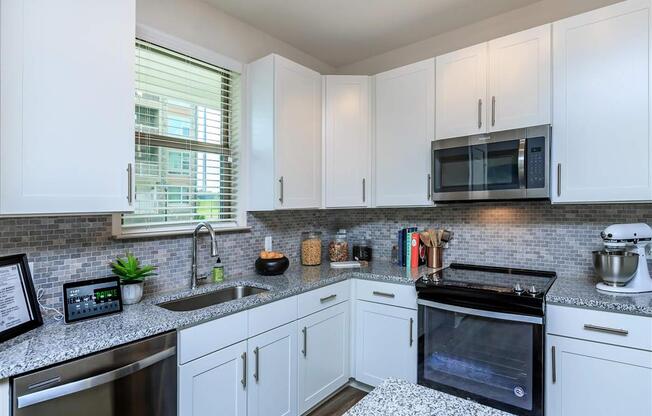 Granite Countertops at Berewick Pointe Kitchens in Charlotte Apartment Rentals