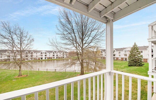 Beautiful Views from Private Balcony at The Crossings Apartments, Grand Rapids, Michigan