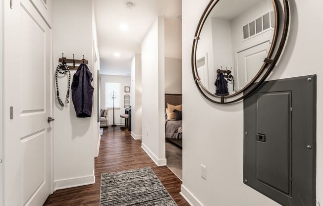 front hallway of apartment at Edge 35, Indianapolis, 46203