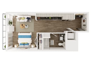 Studio, 1 bath, 512 sqft, $1,805