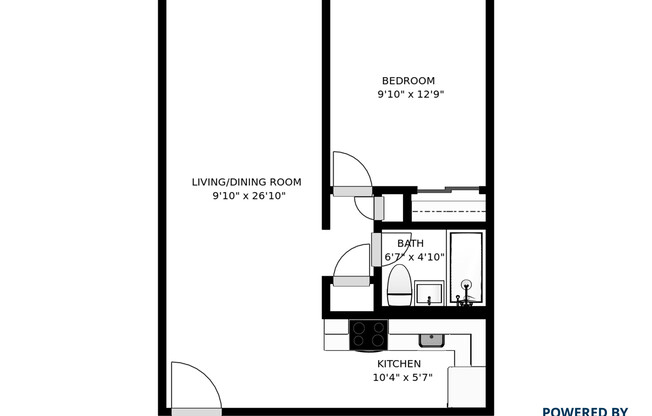 1 bed, 1 bath, $2,650, Unit 1-3