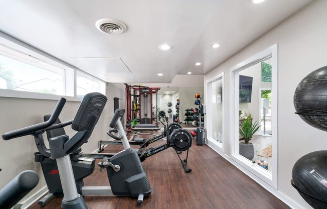 the gym in the owners home is equipped with state of the art equipment