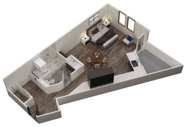 Studio, 1 bath, 608 sqft, $4,142