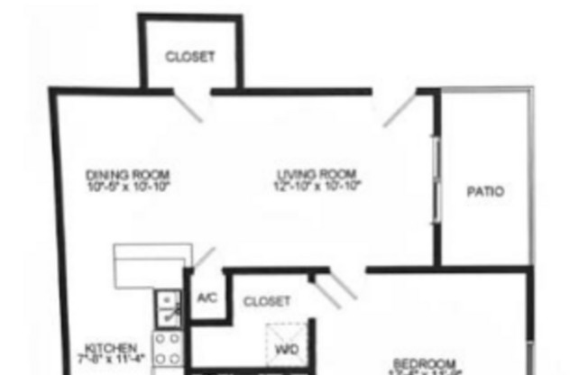 1 bed, 1 bath, 600 sqft, $1,195